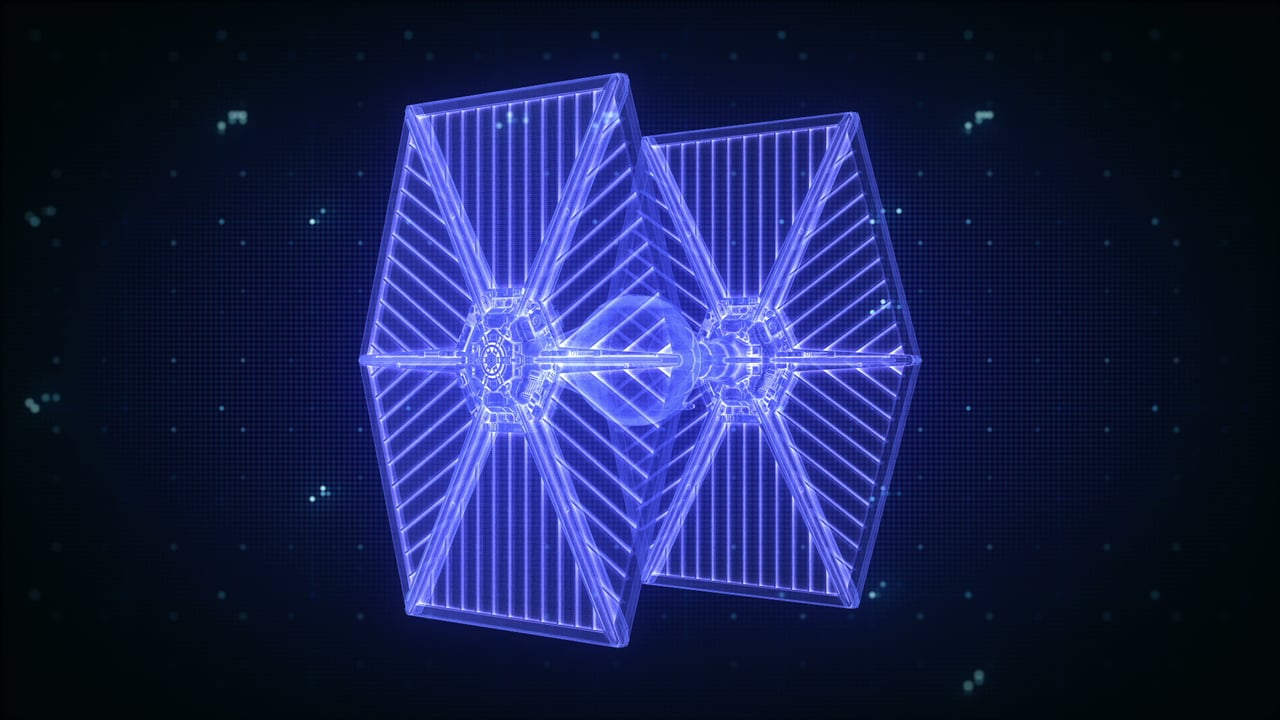 X-Wing Hologram using Cinema 4D and After Effects