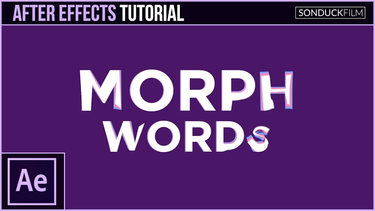 After Effects: Word Morph