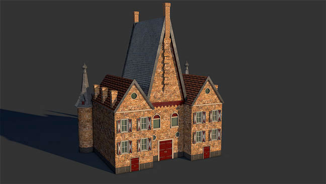 brick house c4d model