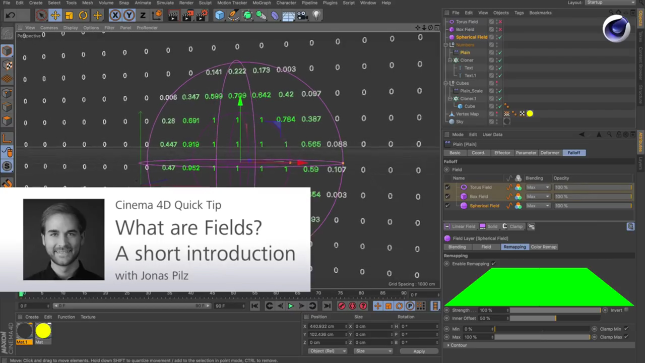 Cinema 4D R20: Falloffs vs. Fields – What They Are and How They Work