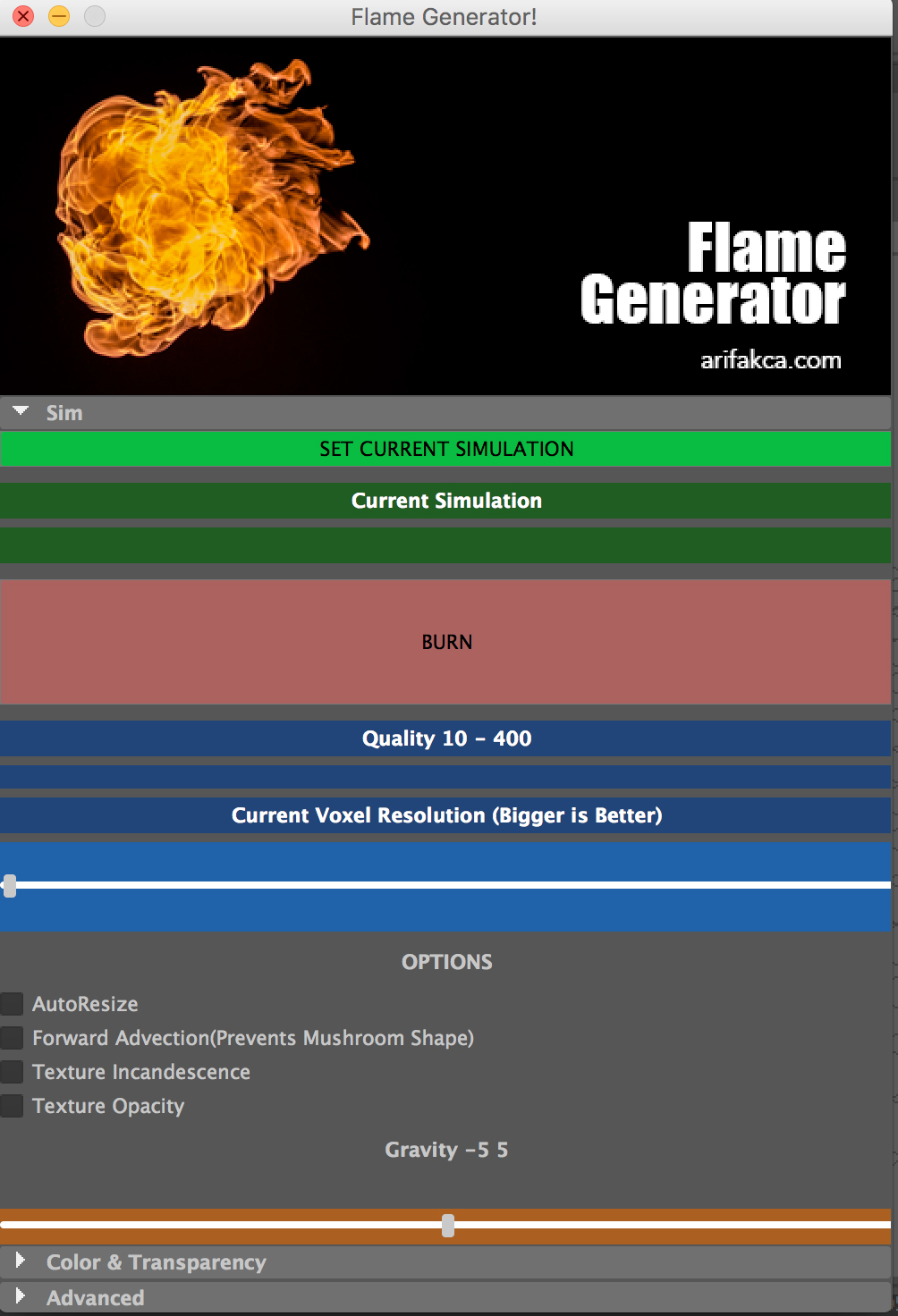 flame generator