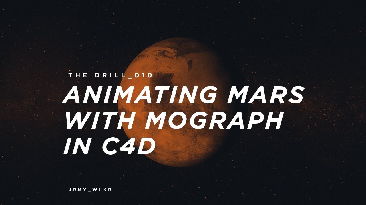 Animating Mars with MoGraph in Cinema 4D and After Effects