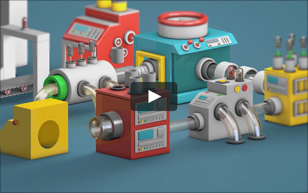 Pixego inspired Mini Machine Examples and Cinema 4D Tutorial