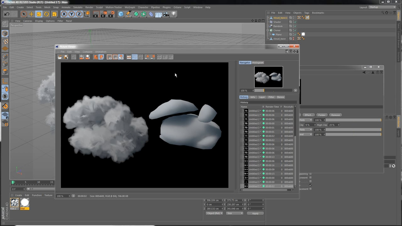 Cinema 4D: Creating Clouds with a Painterly Look