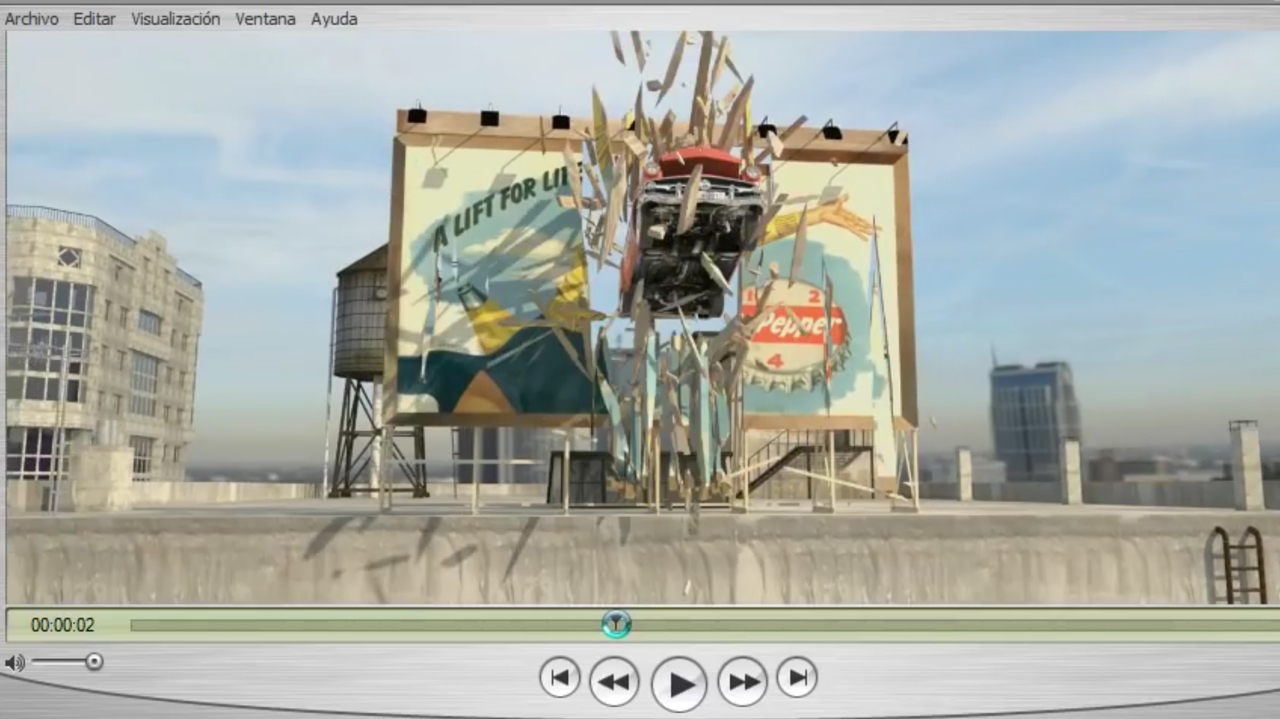 3ds Max: Destroy a Billboard with an Animated Car Using Pulldownit -  Toolfarm