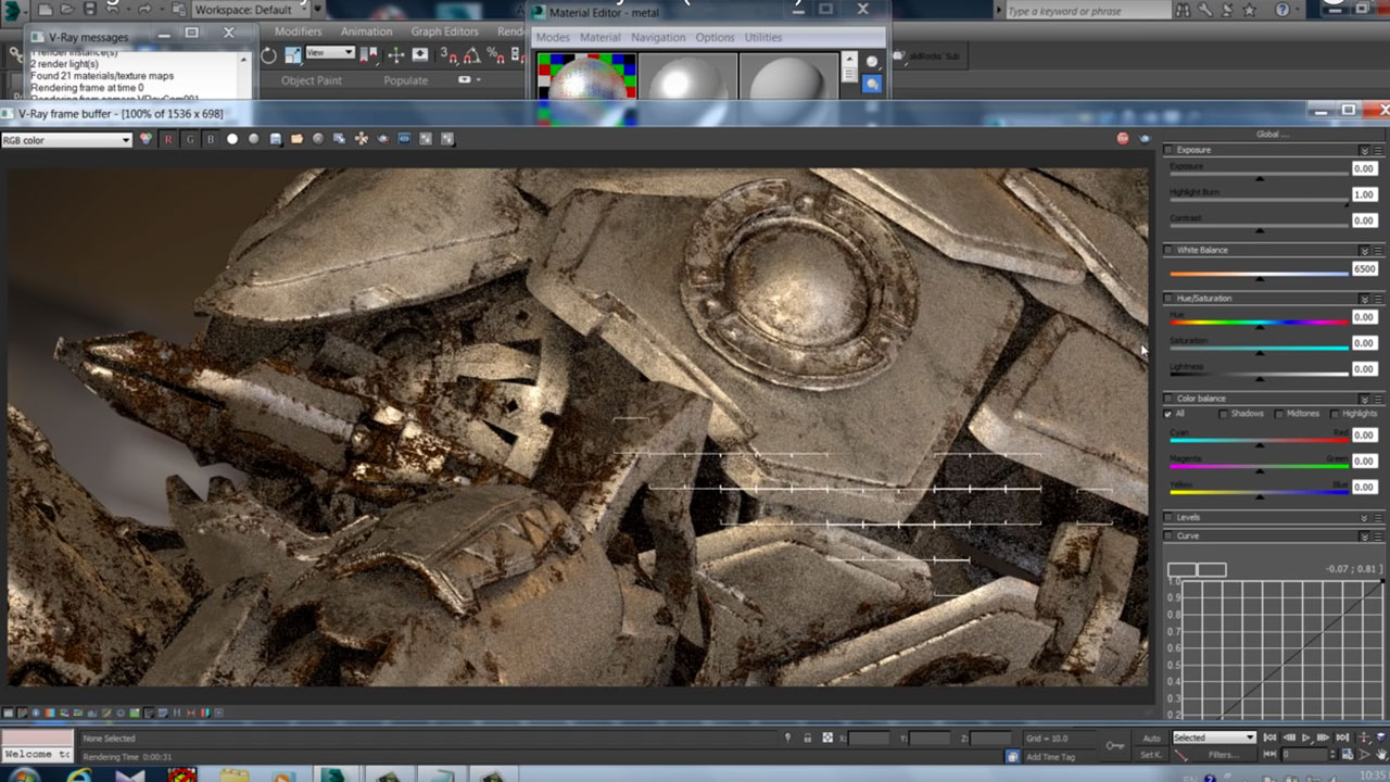 Creating rusty metal with V-Ray 3.3