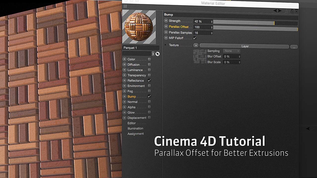 Tutorial: Fast Rendering Extrusions using Parallax Offset in Cinema 4D