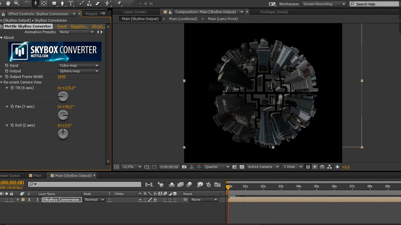 AE: Tiny Planet in After Effects