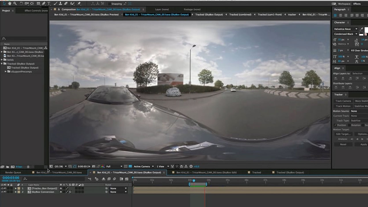 3D Camera Tracking 360 footage in After Effects