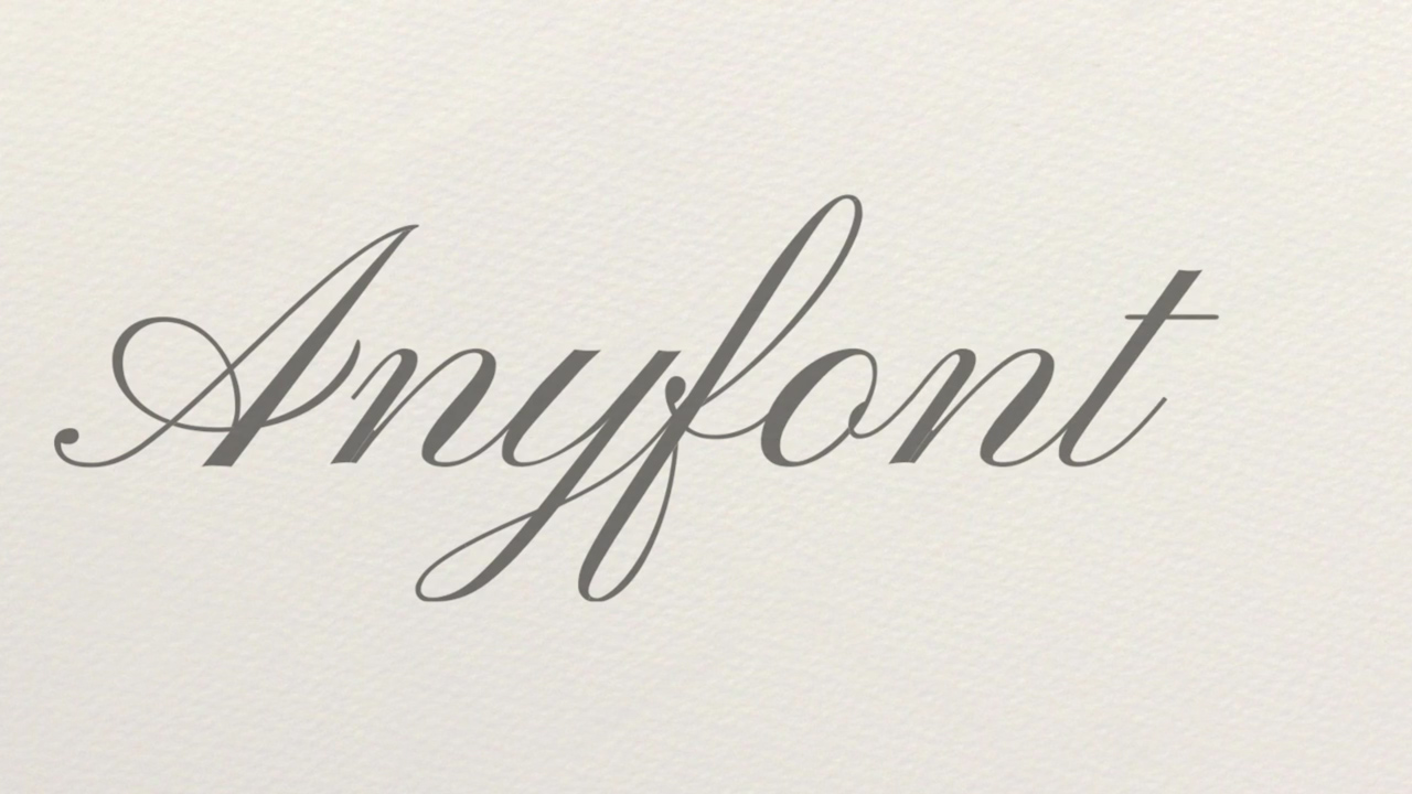Anyfont 2D Animated Handwriting Script Tutorial