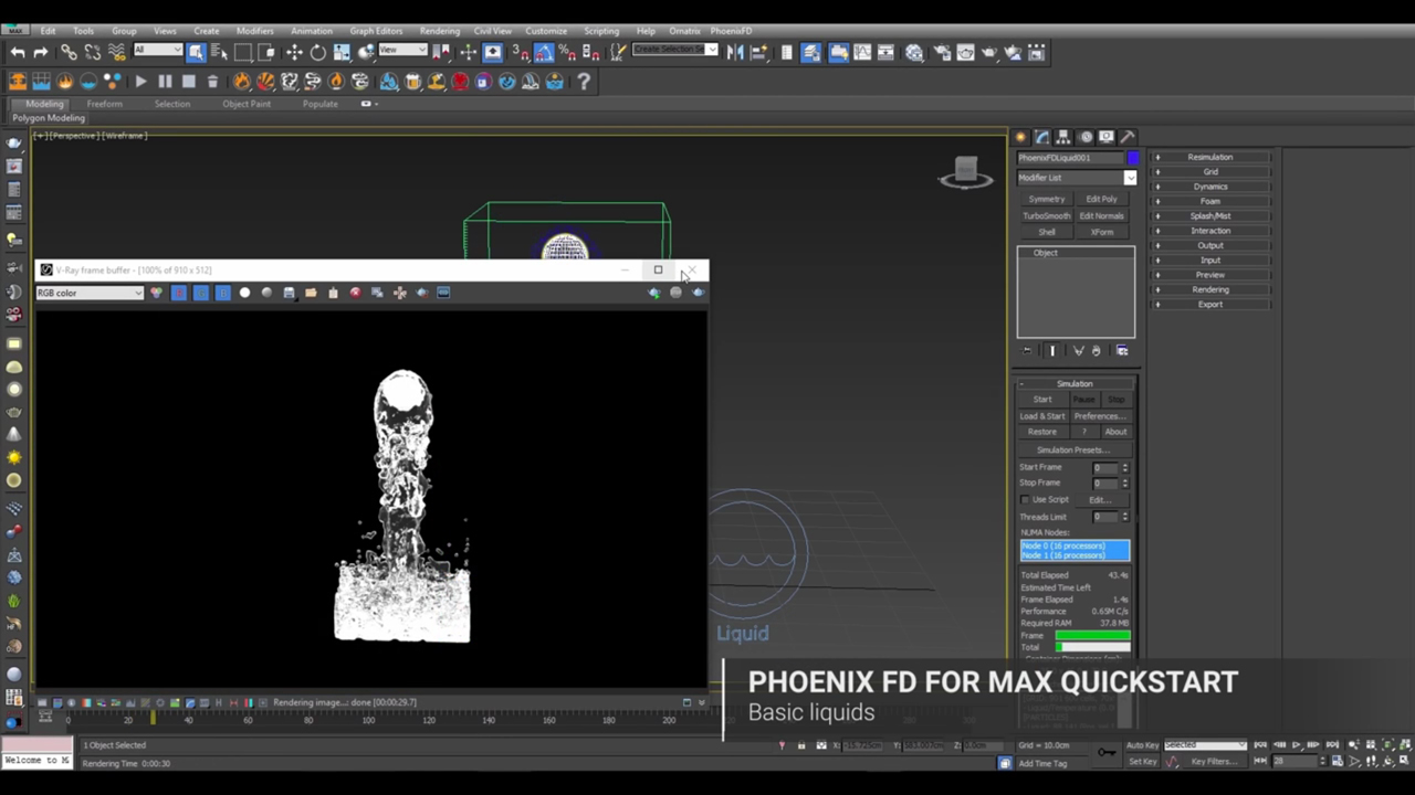 Chaos Group Phoenix FD for 3ds Max – Quick Start: Basic Liquids #gettingstarted