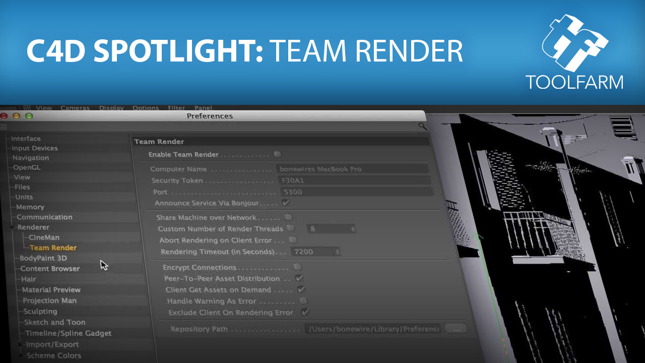 C4D Spotlight Team Renderer