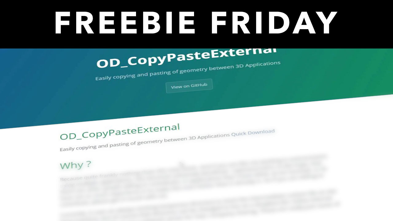Freebie: Script to Easily Copy and Paste between 3D Apps