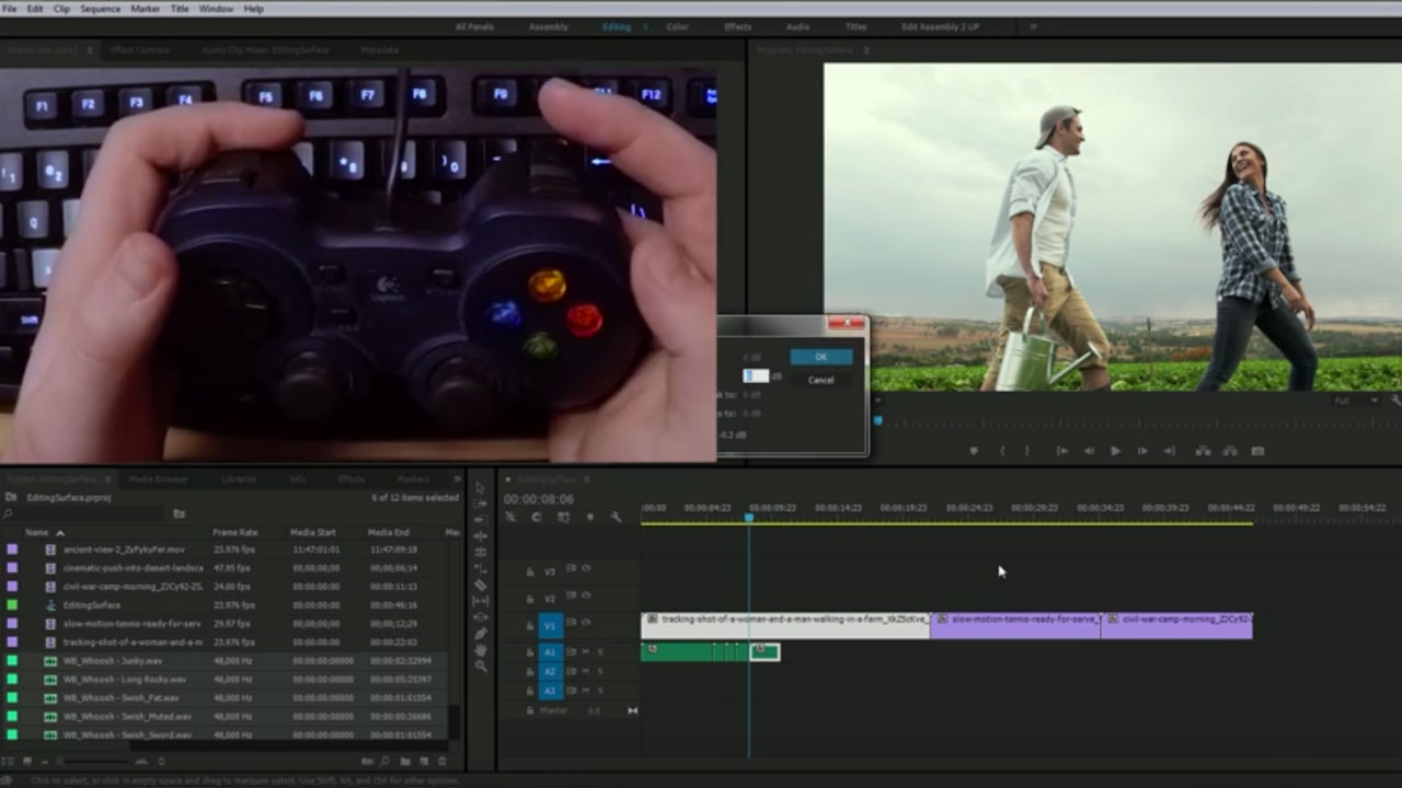 Premiere Pro: Edit Using a Video Game Controller