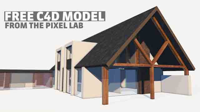 Freebie: Cinema 4D: Modern House Model