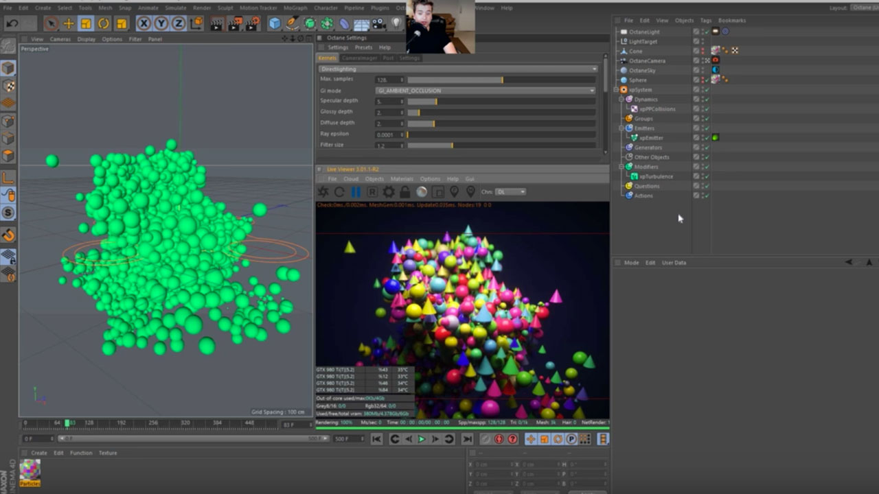 Working With Octane’s Random Color Shader and X-Particles