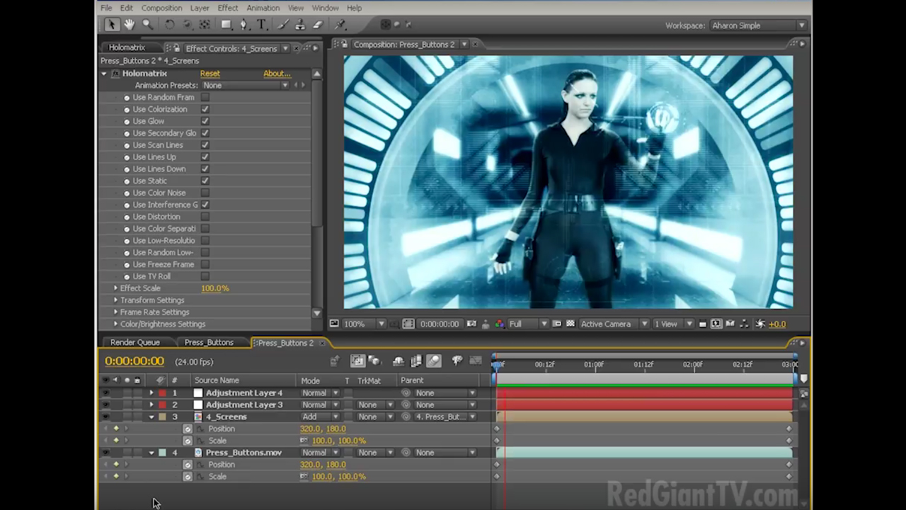 Red Giant: Holomatrix: Creating a Holographic Interface in After Effects