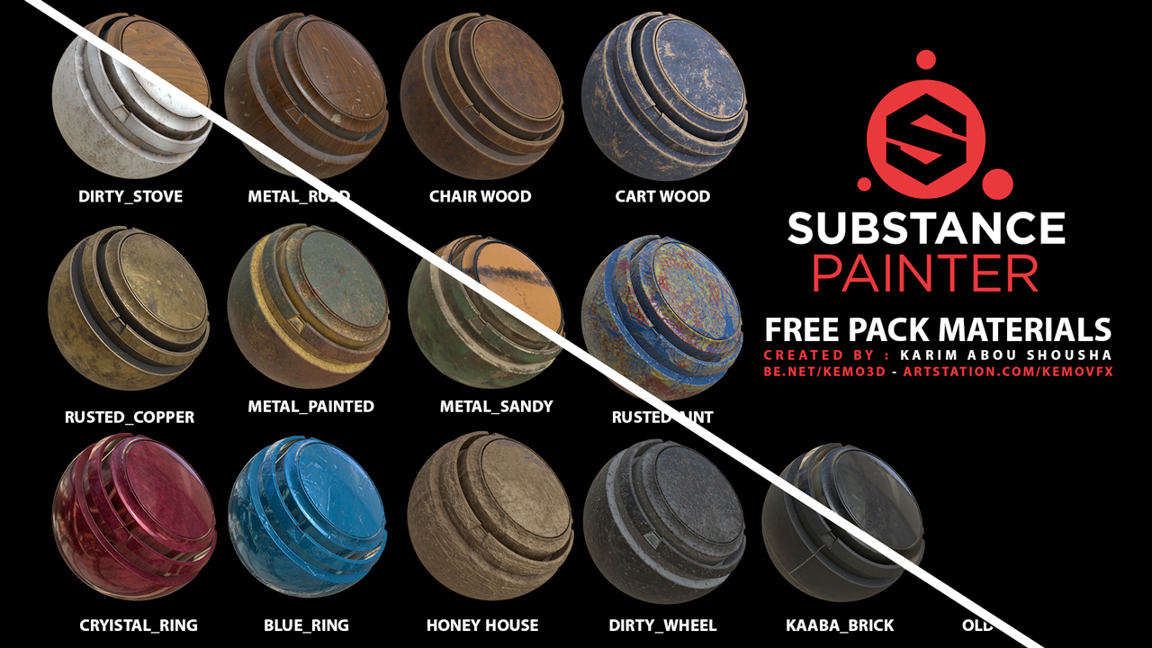 Freebie: Substance Painter – 2 Packs of Free Materials