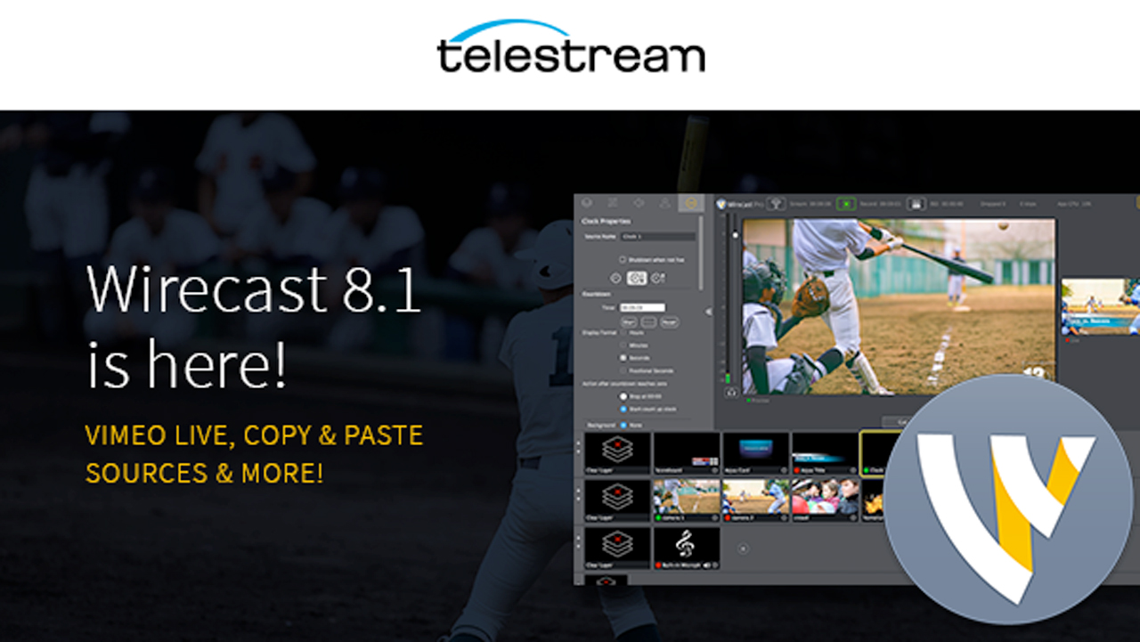 Update: Telestream Wirecast 8.1 – Now with Vimeo Live