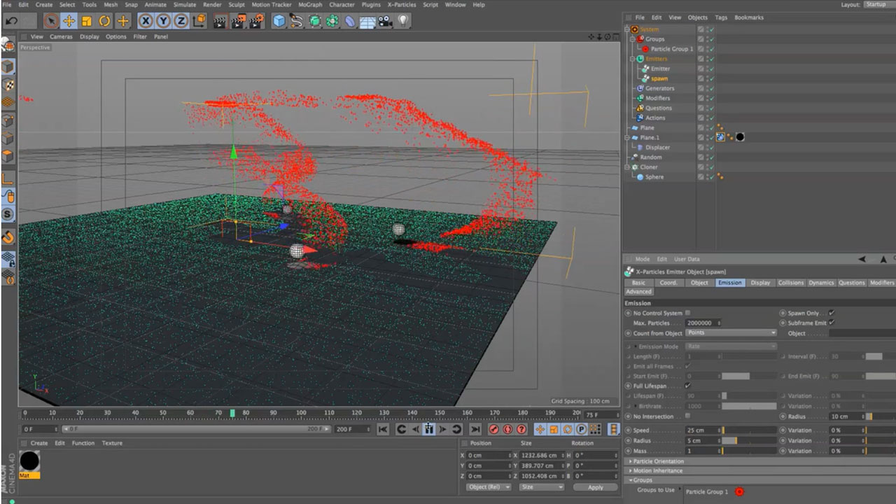 Grow X-Particles With Mograph and the Proximal Shader