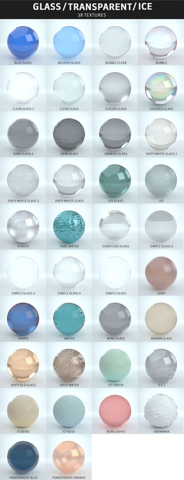 pixel labe materials pack glass