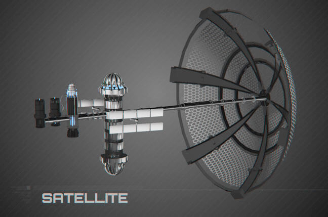 pixel lab technology pack for element 3d satellite