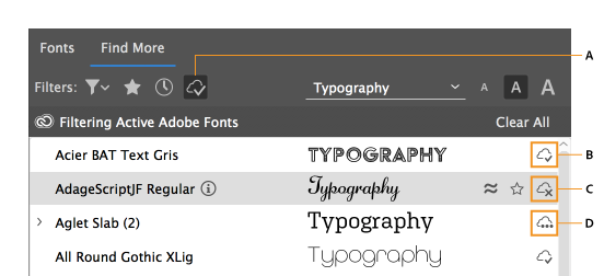 Finding more fonts from Adobe Fonts