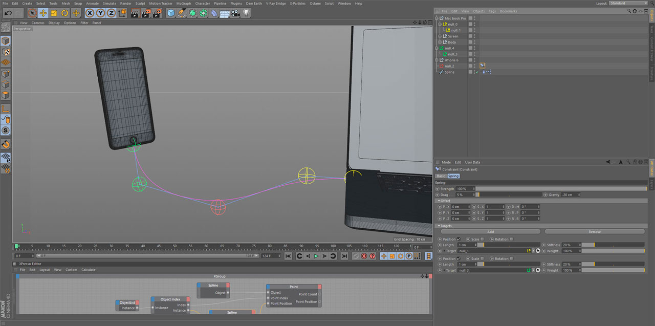 helloluxx learn c4d rigging in one day spine controller